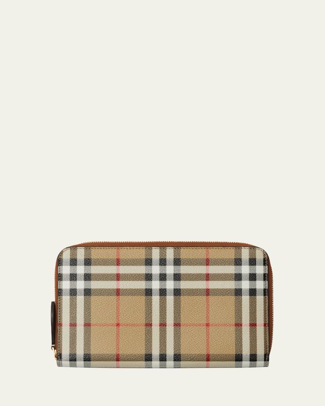 Check Zip-Around Continental Wallet